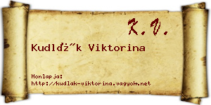 Kudlák Viktorina névjegykártya